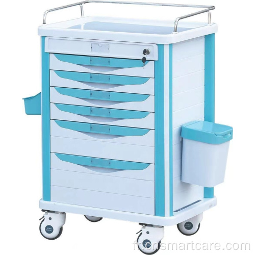 Hôpital ABS Trolley Médical d'urgence Trolley avec tiroirs